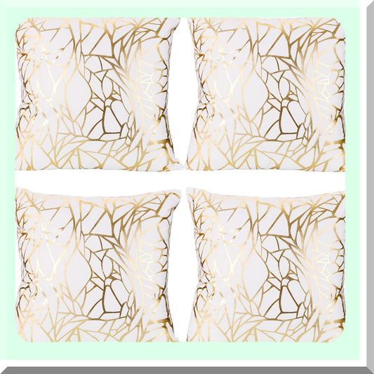 Gold Love Tree Cushion Covers Set of 4 Compatible with Square Throw Pillows