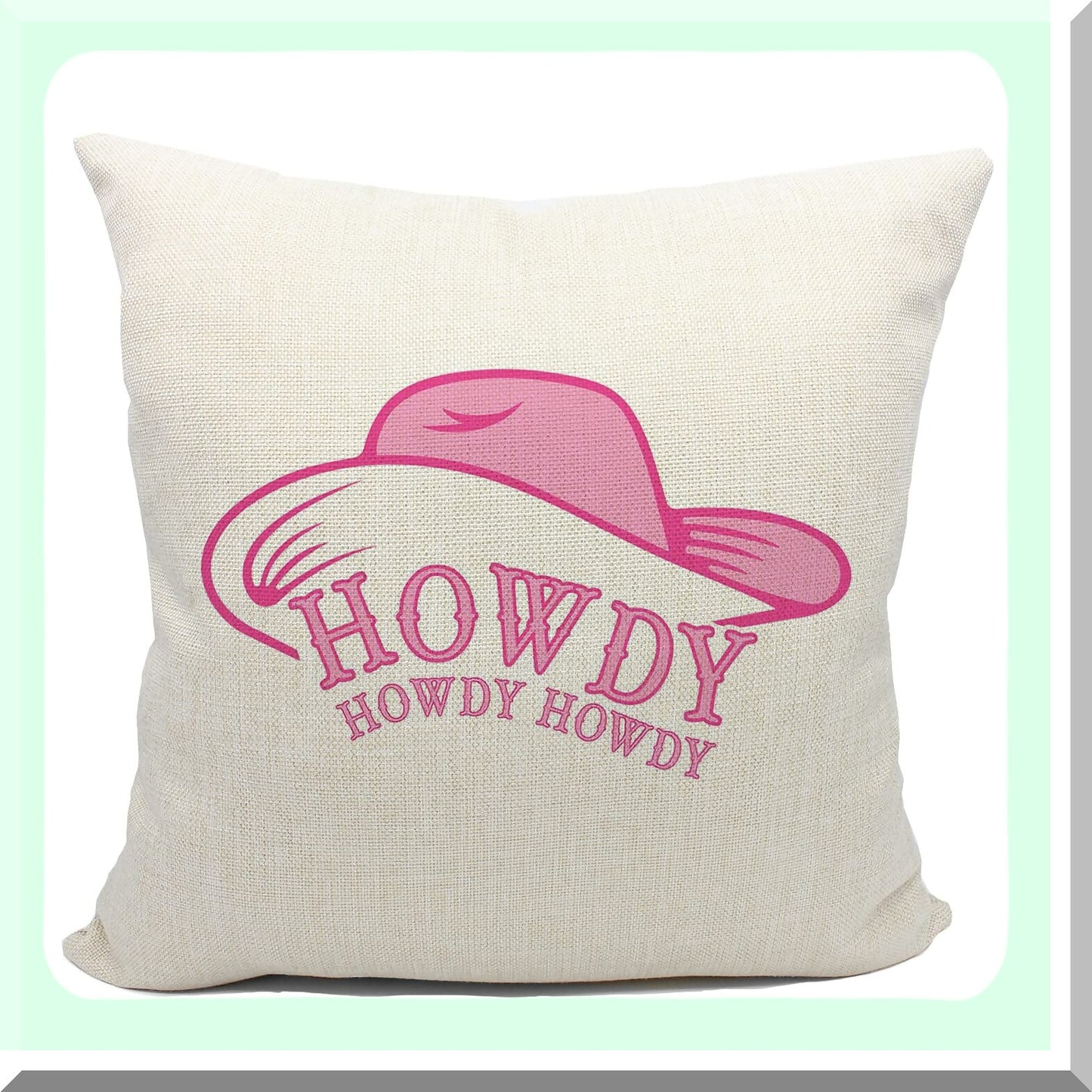 Pink Cowgirl Chic Pillow Set - Preppy Throw Pillows for Women's Pink Room Decor. Includes 18x18 Pillow Covers with Cowgirl Design for Stylish Cowgirl Room Decor.