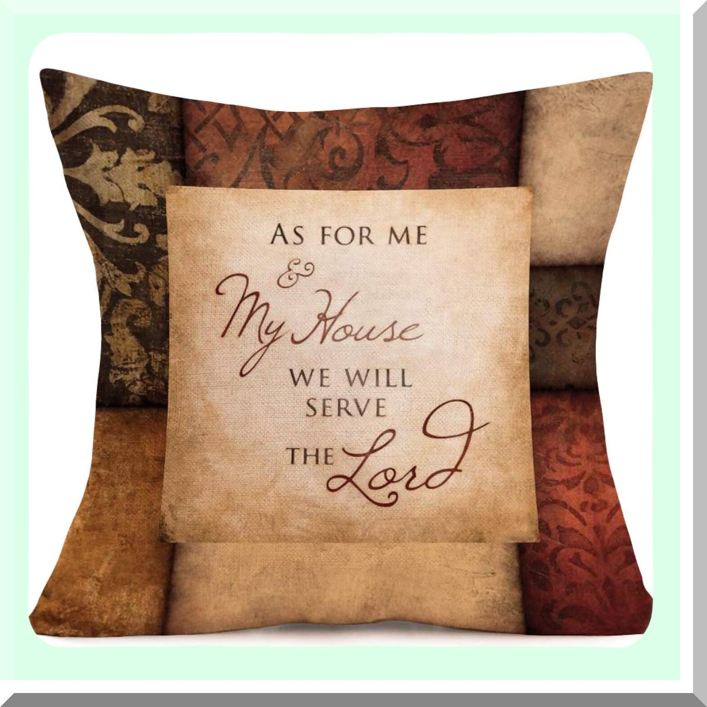 Vintage Quote Linen Pillow Covers - Inspirational Decorative Cushion Cases - Retro Plaid Euro Style Home Set of 4 - 18x18 Inch Pillowcase