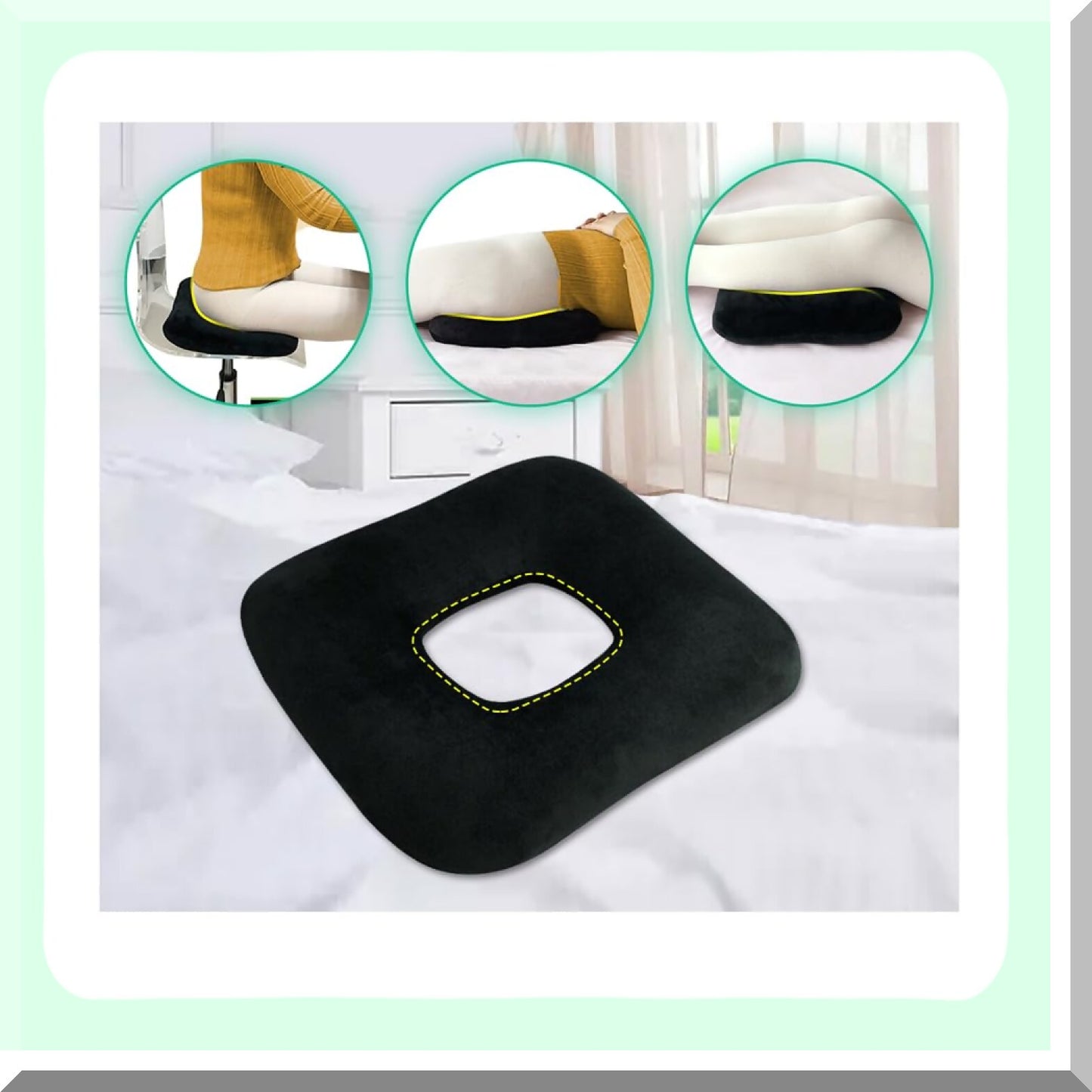 ComfortMax Relief Cushion - Pressure Ulcer Pillow for Bed Sores, Butt Positioning, Wedge Support for Sleeping, Post-Surgery Recovery, Back & Leg Support.