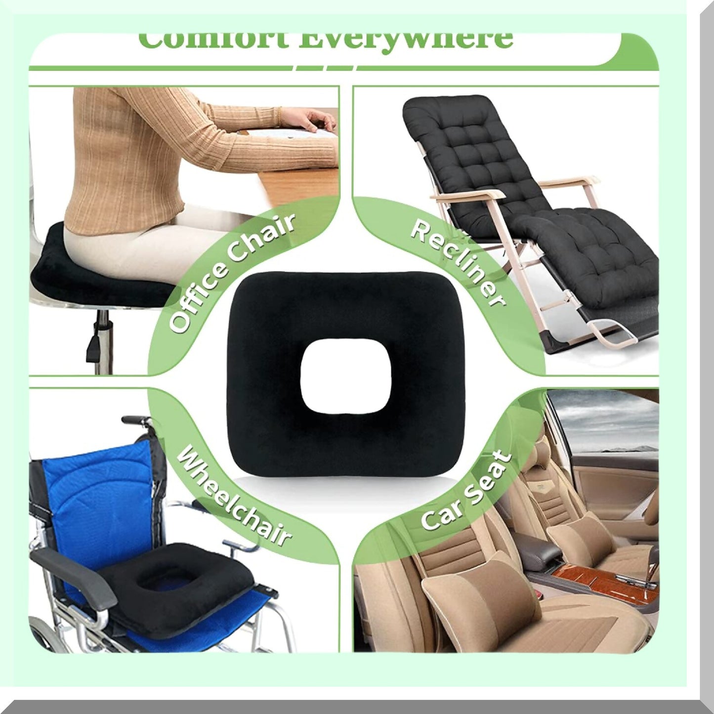 ComfortMax Relief Cushion - Pressure Ulcer Pillow for Bed Sores, Butt Positioning, Wedge Support for Sleeping, Post-Surgery Recovery, Back & Leg Support.