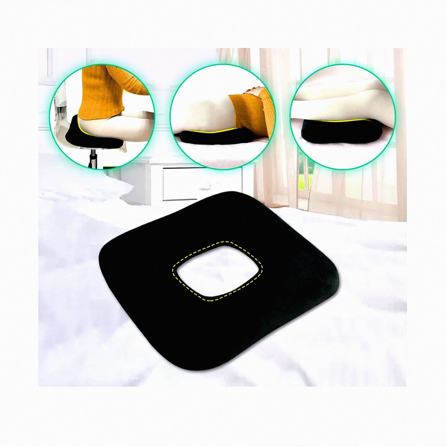 ComfortMax Relief Cushion - Pressure Ulcer Pillow for Bed Sores, Butt Positioning, Wedge Support for Sleeping, Post-Surgery Recovery, Back & Leg Support.