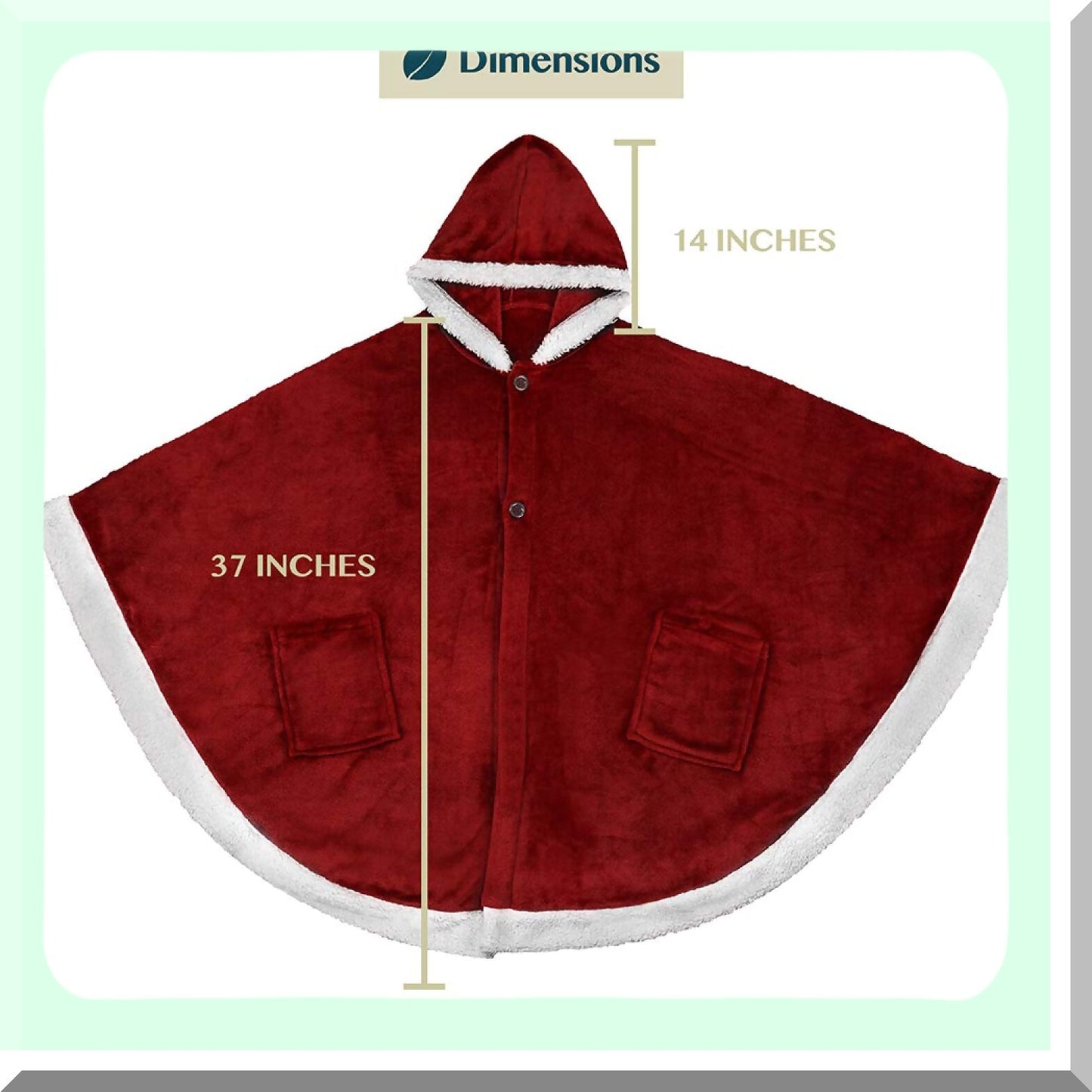 CozySherpa Hooded Blanket: Plush Fleece Cape with Pockets - Perfect Gift for Women