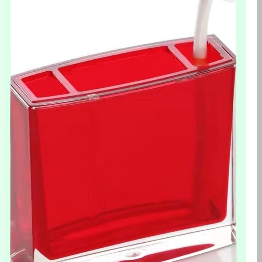 Red 5PC Acrylic Bathroom Accessories Set