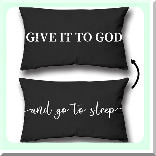 Christian Dreams Reversible Pillow Cover Compatible with 12x20 Inch Throw Pillows