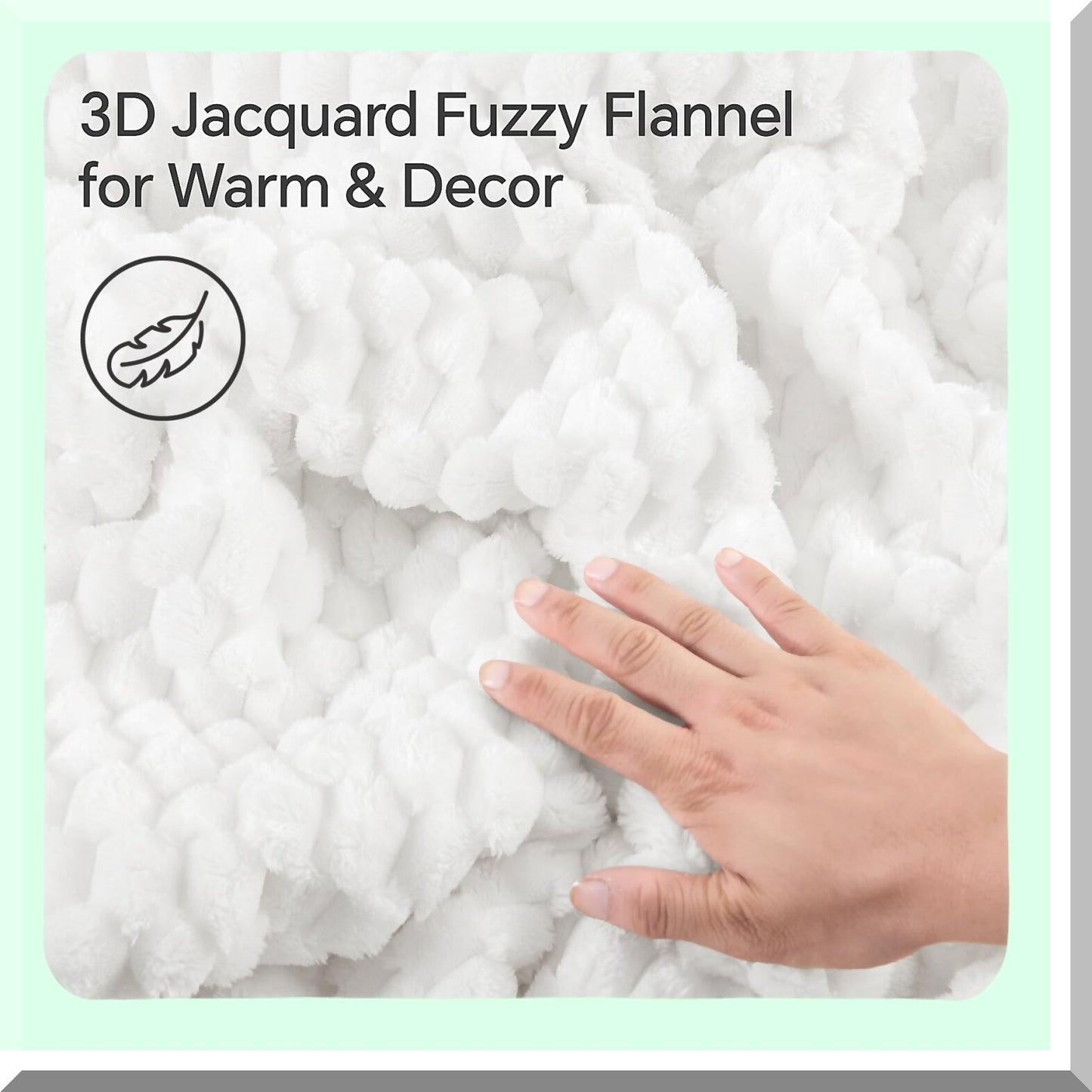 Winter White Fleece Queen Comforter Set - Soft & Cozy Bedding Bundle for Queen Size Bed - Luxury Warmth with Fluffy Comforter & Pillowcases - 3 Piece Bed Set