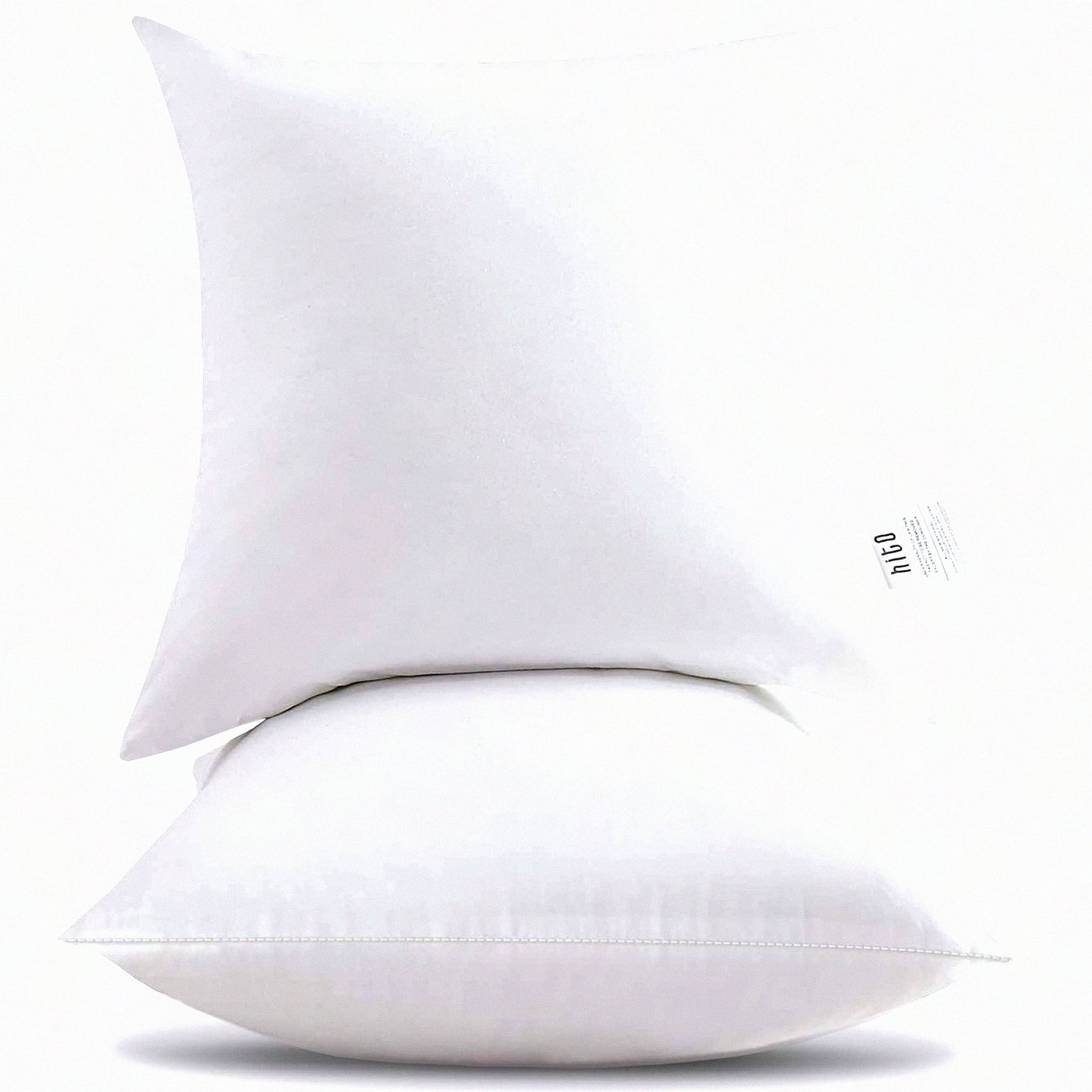 CottonSoft Pillow Inserts - Set of 2 White 18x18 Throw Pillows for Couch Bed Sofa - Polyester Filling - Soft Cotton Cover - Decorative Cushions