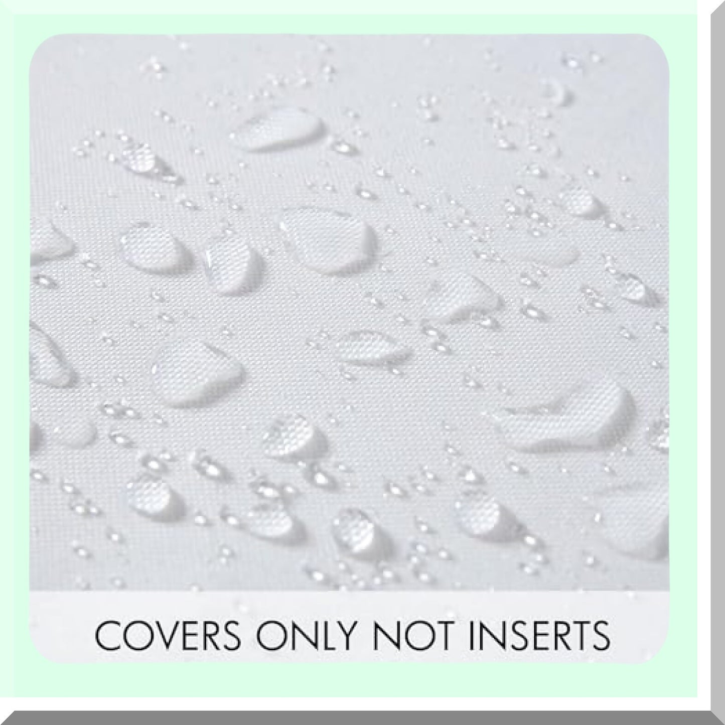 Waterproof Outdoor Garden Pillow Covers - Set of 4 Square Cushion Cases for Tent, Park, Couch - 18x18 Inch White Throw Pillowcase - Decorative and Durable for All Seasons