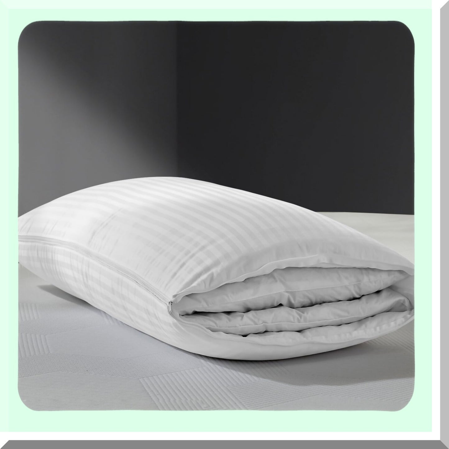 FeatherFlex SleepPro Pillow - 2-in-1 Adjustable Goose Down Pillow for Stomach, Back, Side Sleepers - Standard/Queen Size 20x28 - Soft-Medium-Firm