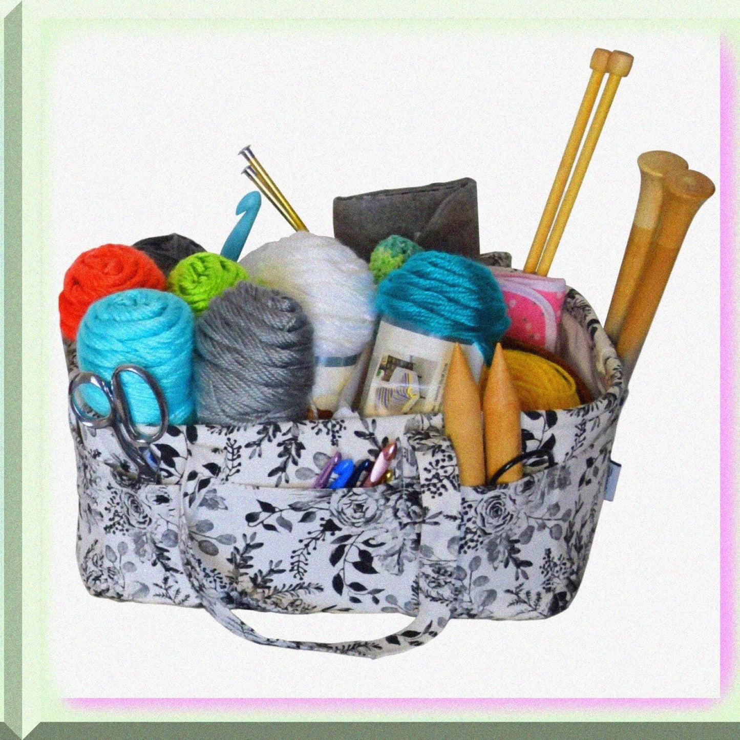 Yarn Caddy Storage Basket for Knitting and Crochet