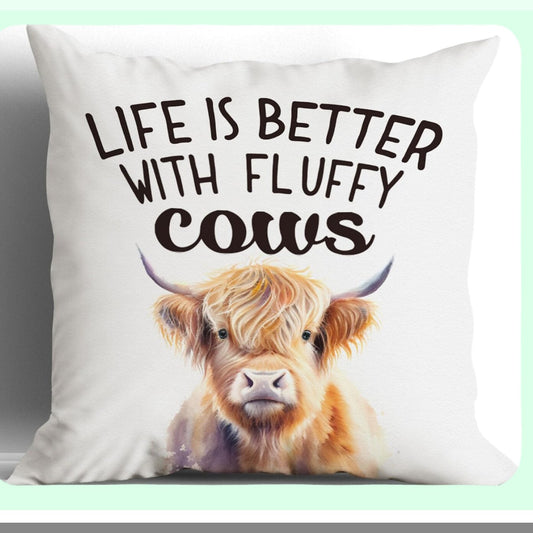 Highland Cow Pillow Covers 18x18 for Cow Lovers