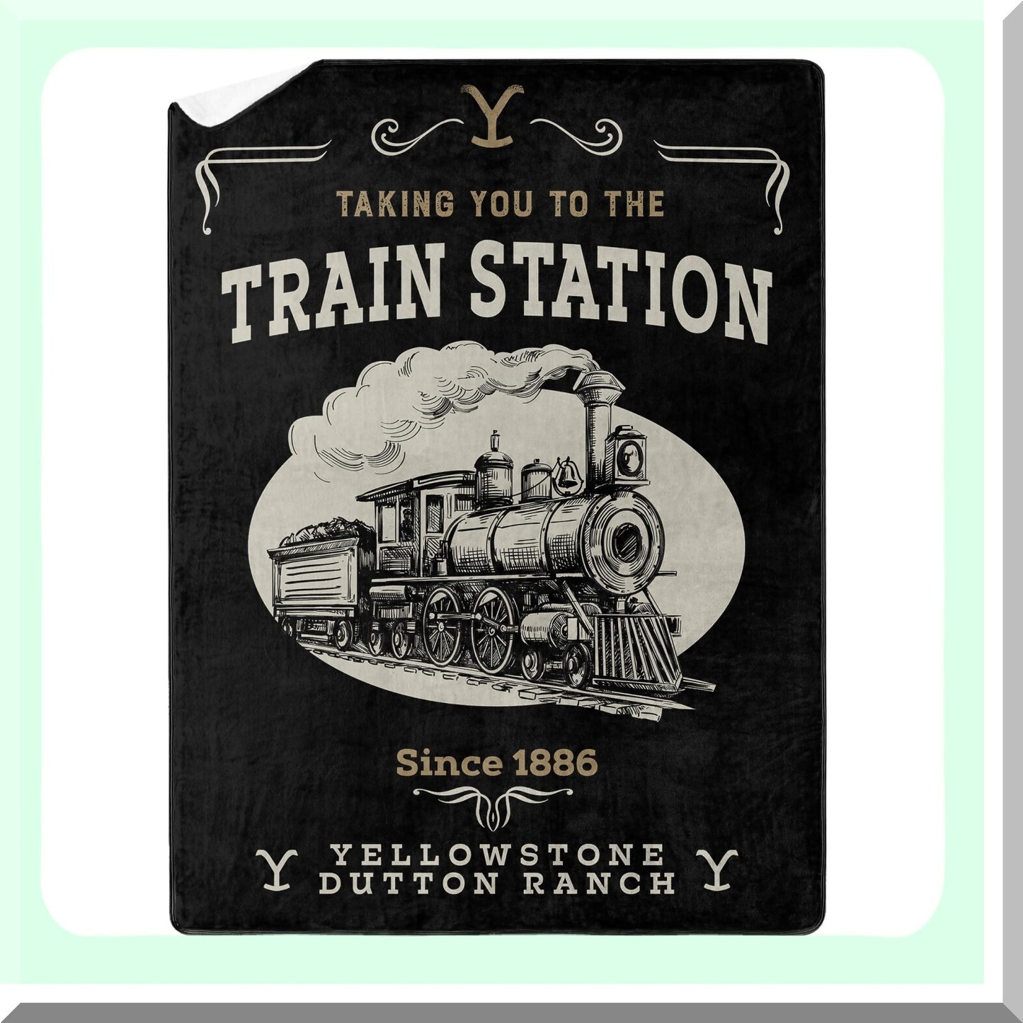 Yellowstone CozyTouch Sherpa Blanket, 60" x 80" - Ultimate Comfort for Train Station Lounging