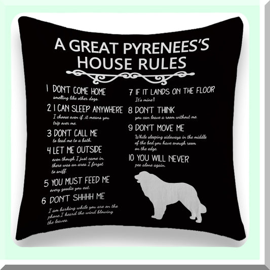 Pyrenees Paws Decor Pillowcase for Dog Lovers 18x18