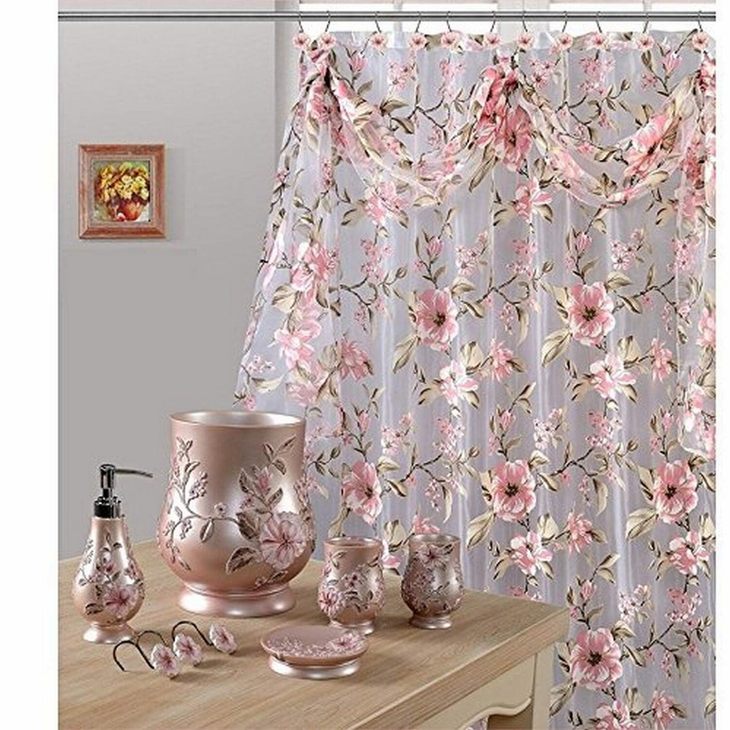 Pink Melrose Shower Curtain