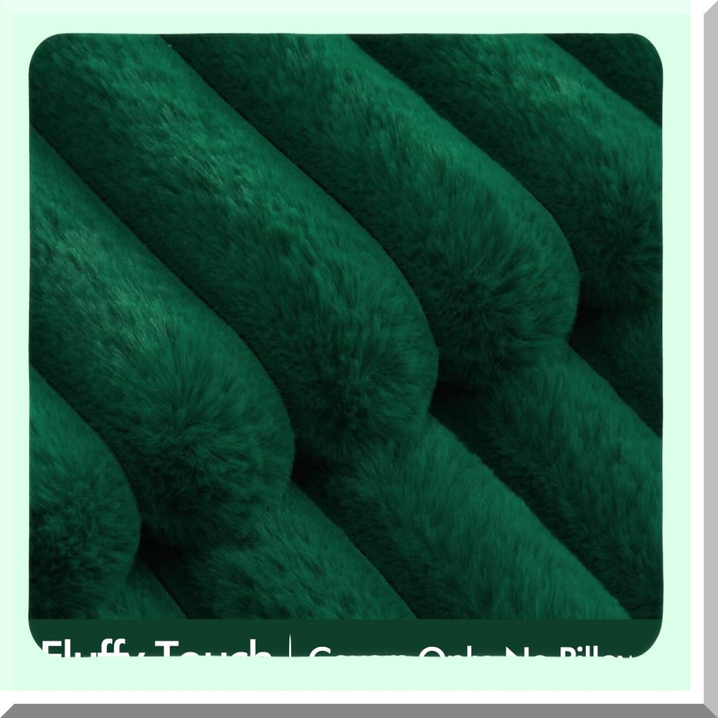 Velvet Rabbit Green Throw Pillow Covers - Set of 2 20x20 Inch Soft Couch Pillow Covers - Decorative Home Decor for Sofa Bedroom Livingroom