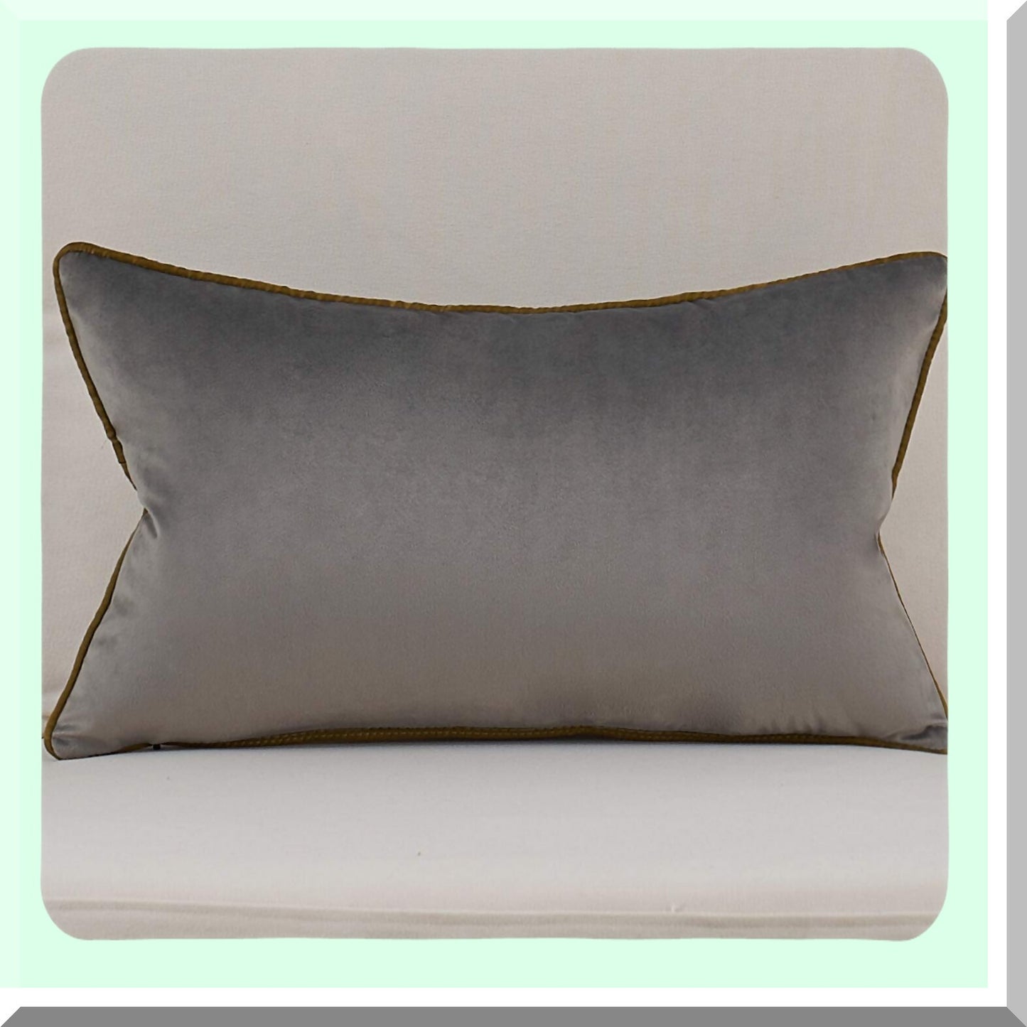 Luxury Velvet Striped Lines Throw Pillow Cover - Gray Gold Leather Cushion Case for Couch, Living Room, Bedroom, Car - Modern Decorative Pillow