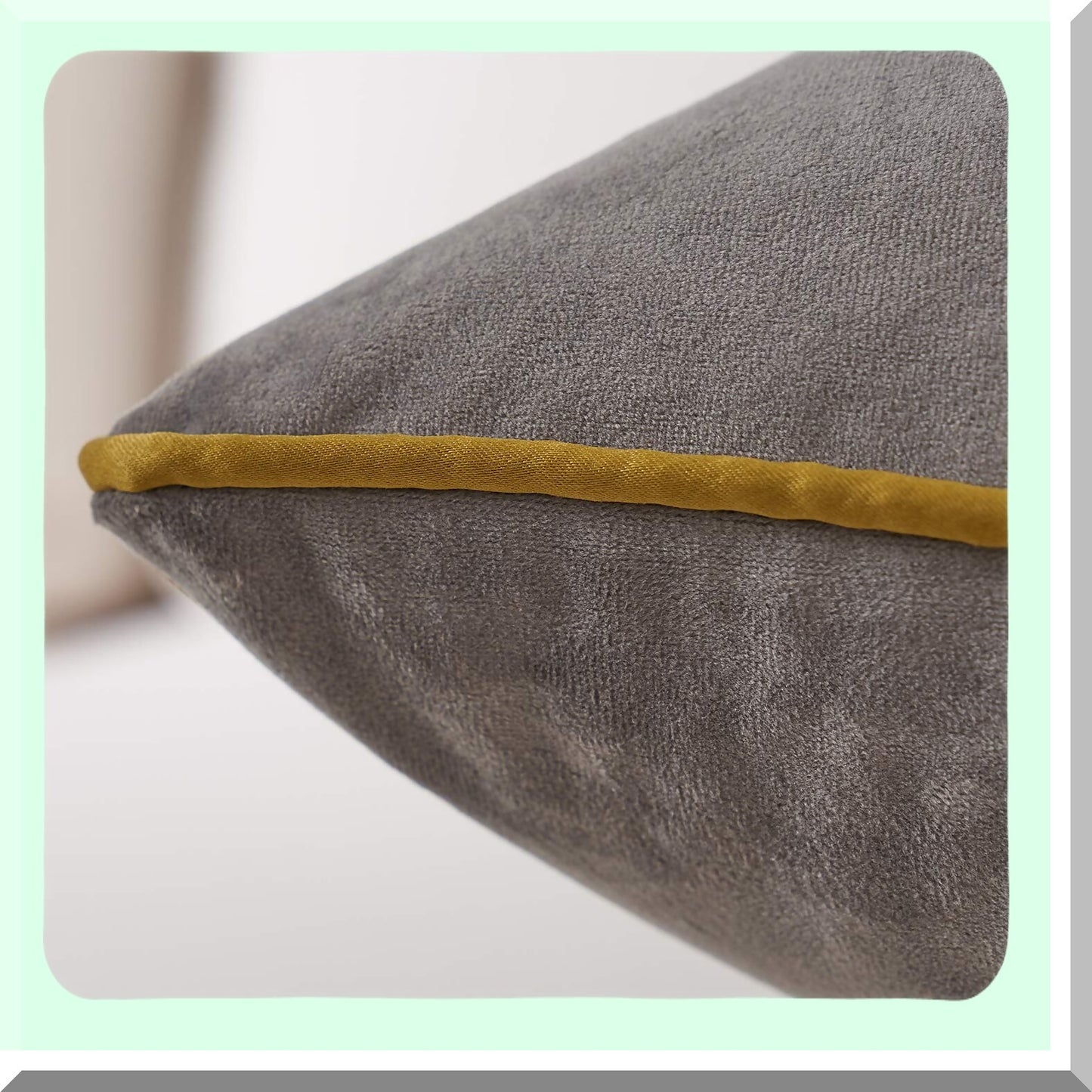 Luxury Velvet Striped Lines Throw Pillow Cover - Gray Gold Leather Cushion Case for Couch, Living Room, Bedroom, Car - Modern Decorative Pillow