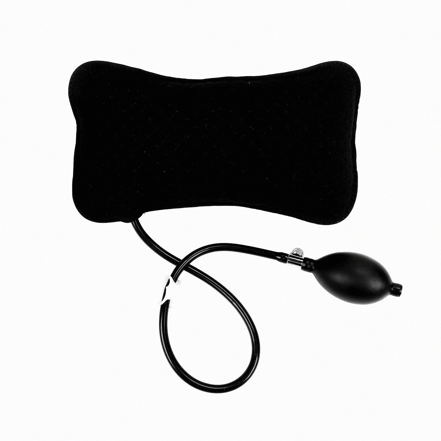MemoryFoam LumbarEase Travel Pillow - Portable Back Support Cushion for Car & Office Chair - Inflatable Lower Back Pain Relief & Waist Support