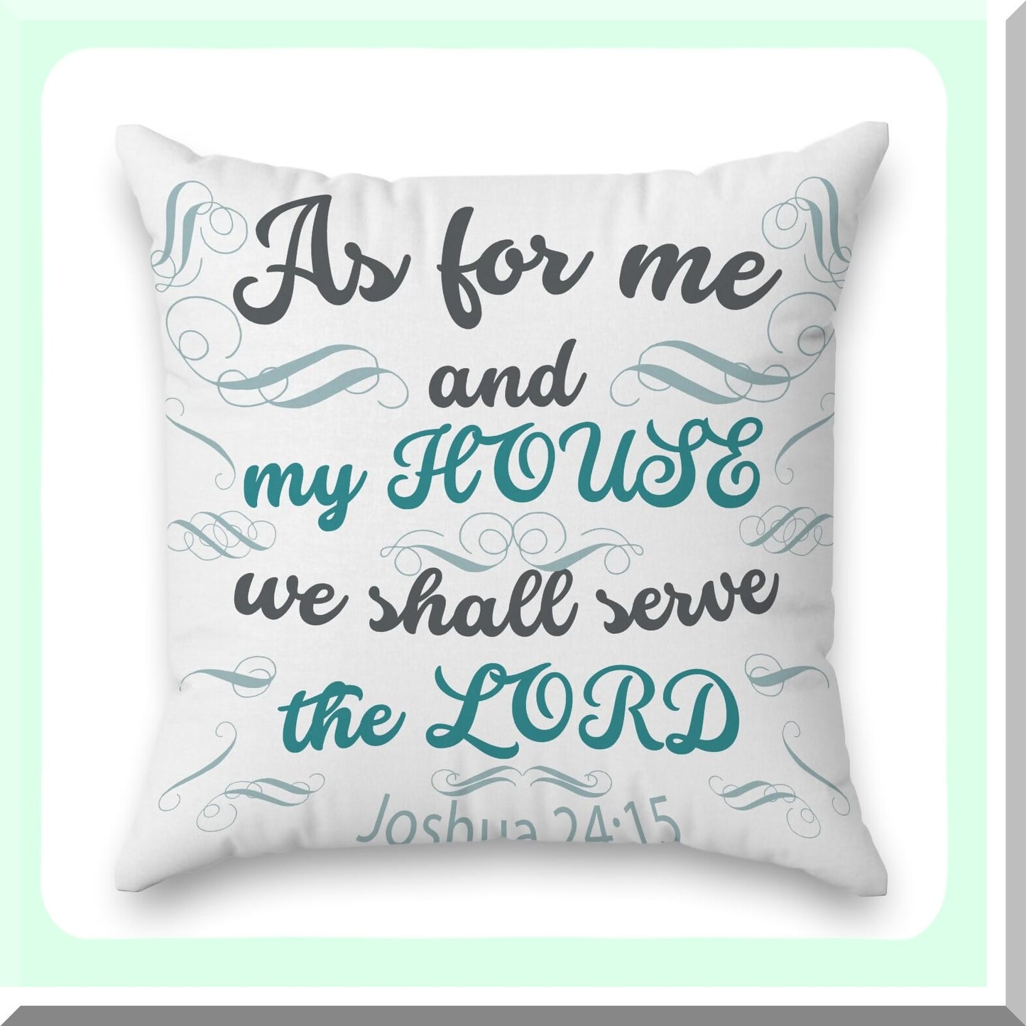 Serve The Lord Motivational Pillowcase - Inspirational Quote Throw Pillow Cover - 18x18 Inch Double Sided Cushion - Home Office Decor Gift for Sofa Bed