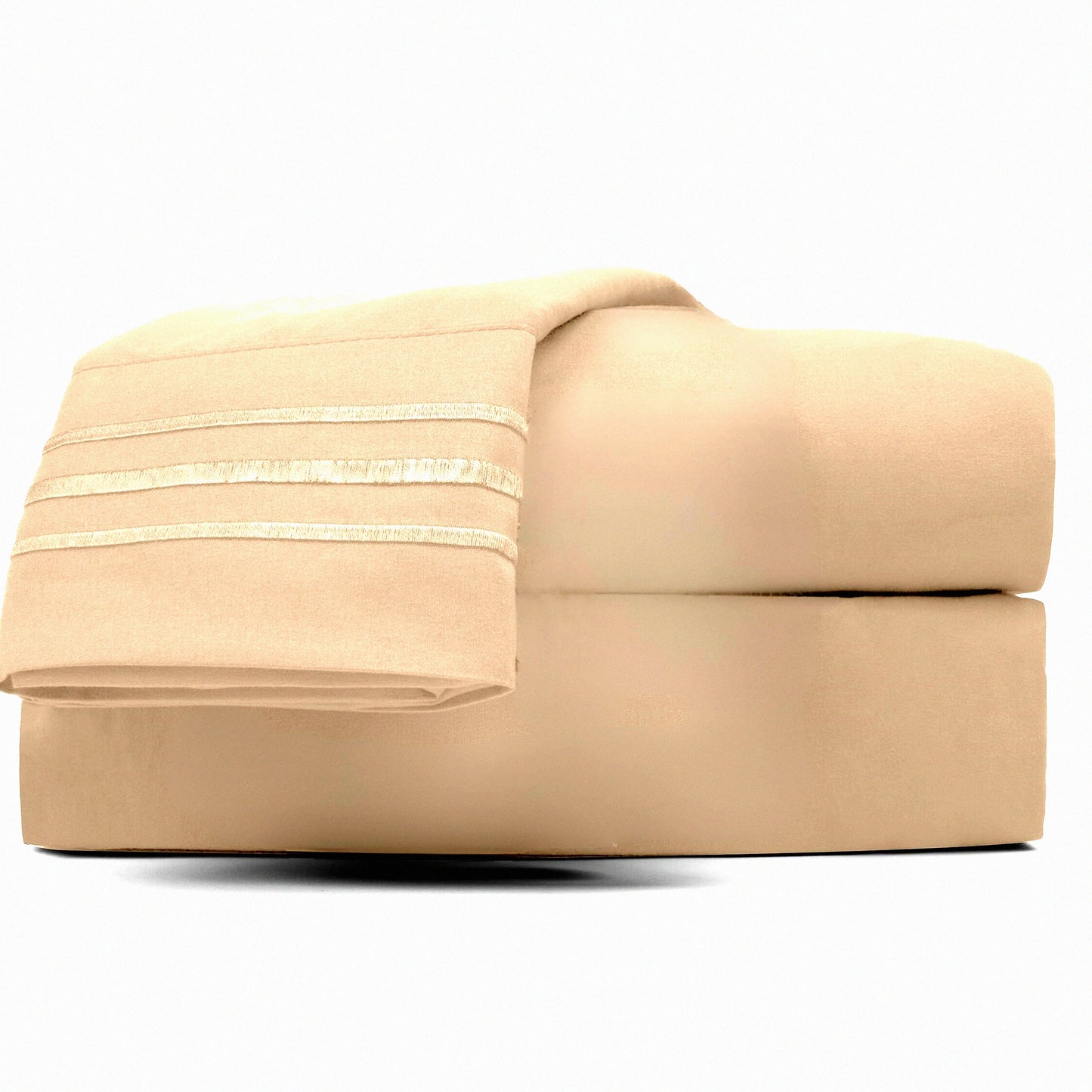 CoolComfort Twin Sheet Set - Hotel Quality Extra Soft Bedding with Wrinkle, Fade, and Stain Resistant Technology. Includes 3 Piece Sheets, Pillowcases, and Deep Pocket up to 16". Color: Beige.