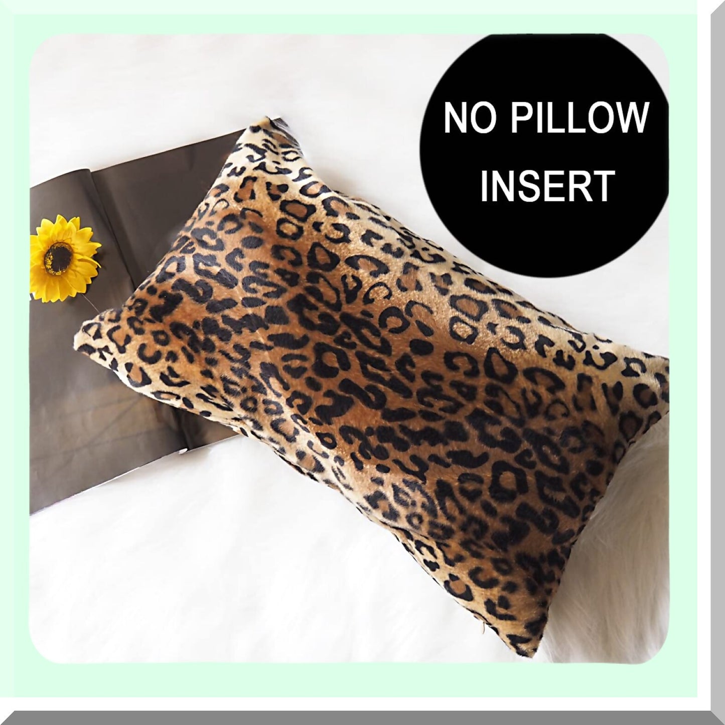 Luxury Leopard Print Plush Lumbar Pillow Covers - Set of 2, 12x20 inch - Soft Sofa Couch Decor - Animal Print Accent Cushion Cases - Cozy Home Décor