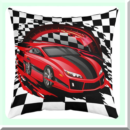 Speedy Grids Race Car Pillow Cover Compatible with Bed Sofa Couch