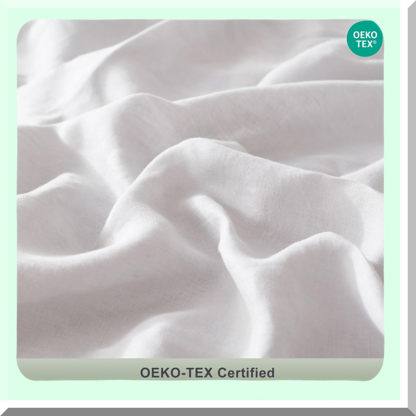 PureLinen Soft Pillowcase Set - Stone Washed, Envelope Closure, Durable Cases - 20" X 36" White - Set of 2