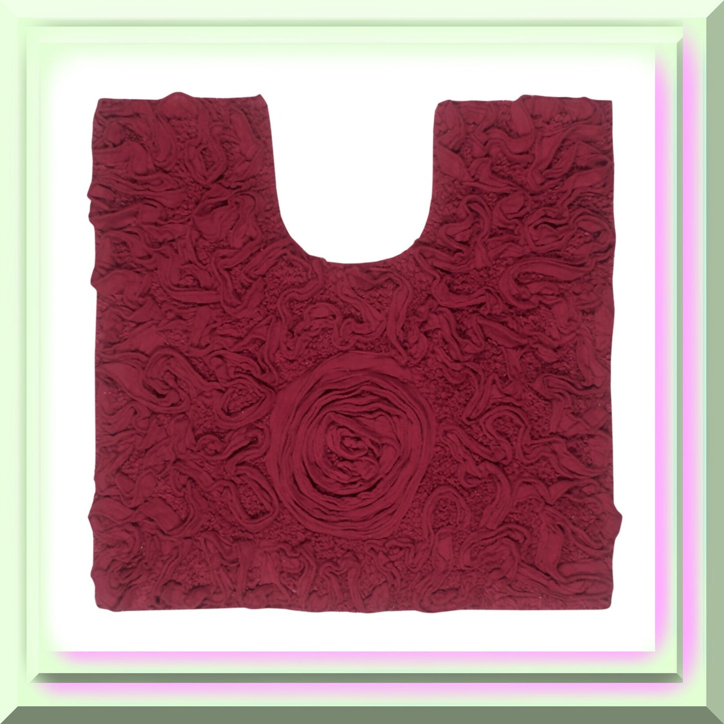 20x20 Cotton Contour Bath Rug Red