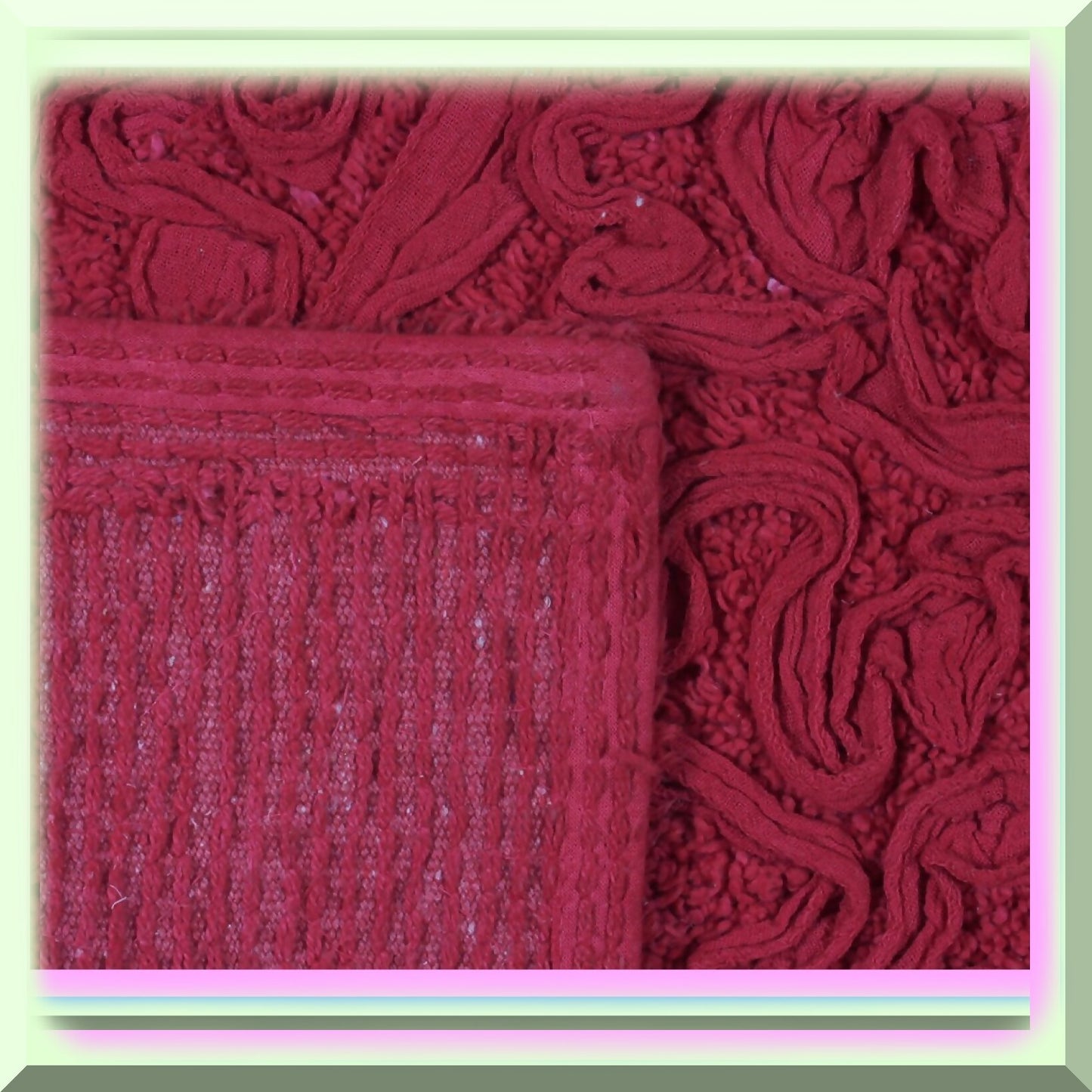 20x20 Cotton Contour Bath Rug Red