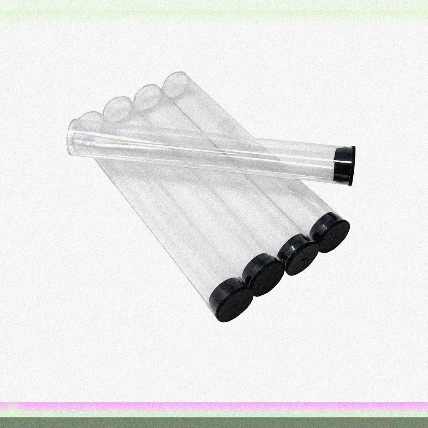 10 Pack 7/8" Diameter Clear Plastic Storage Tubes 80ml