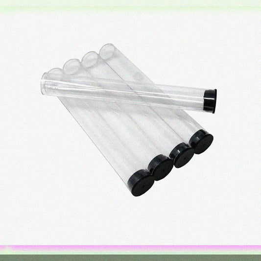 10 Pack 7/8" Diameter Clear Plastic Storage Tubes 80ml