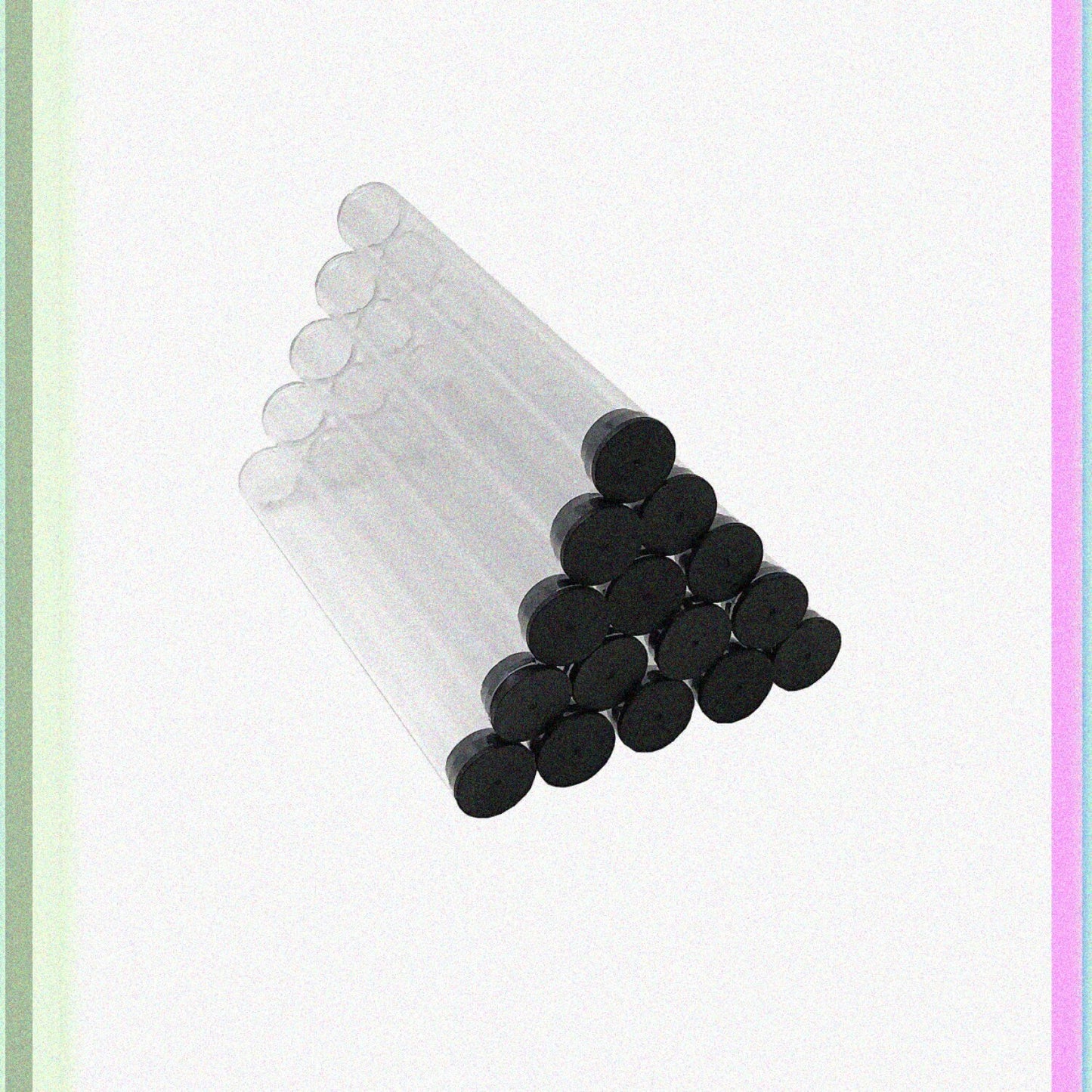 10 Pack 7/8" Diameter Clear Plastic Storage Tubes 80ml