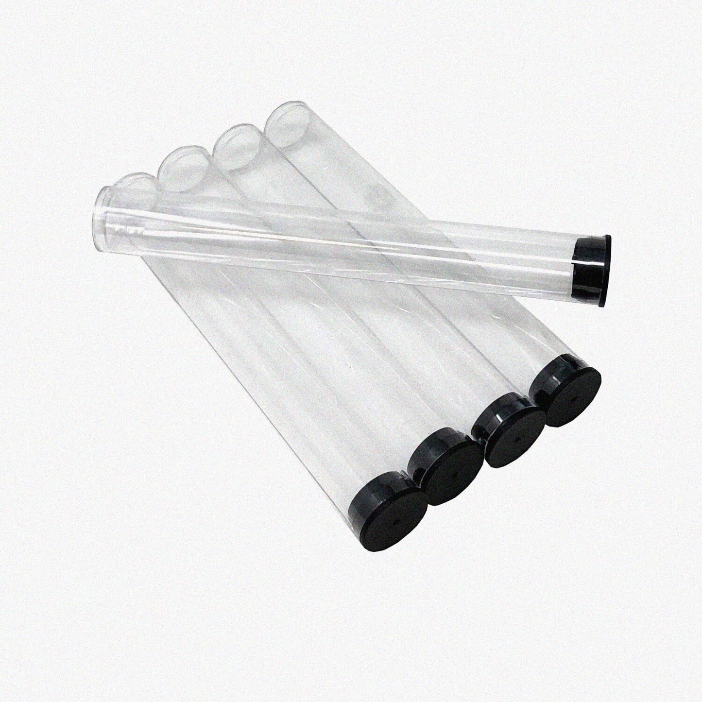 10 Pack 7/8" Diameter Clear Plastic Storage Tubes 80ml