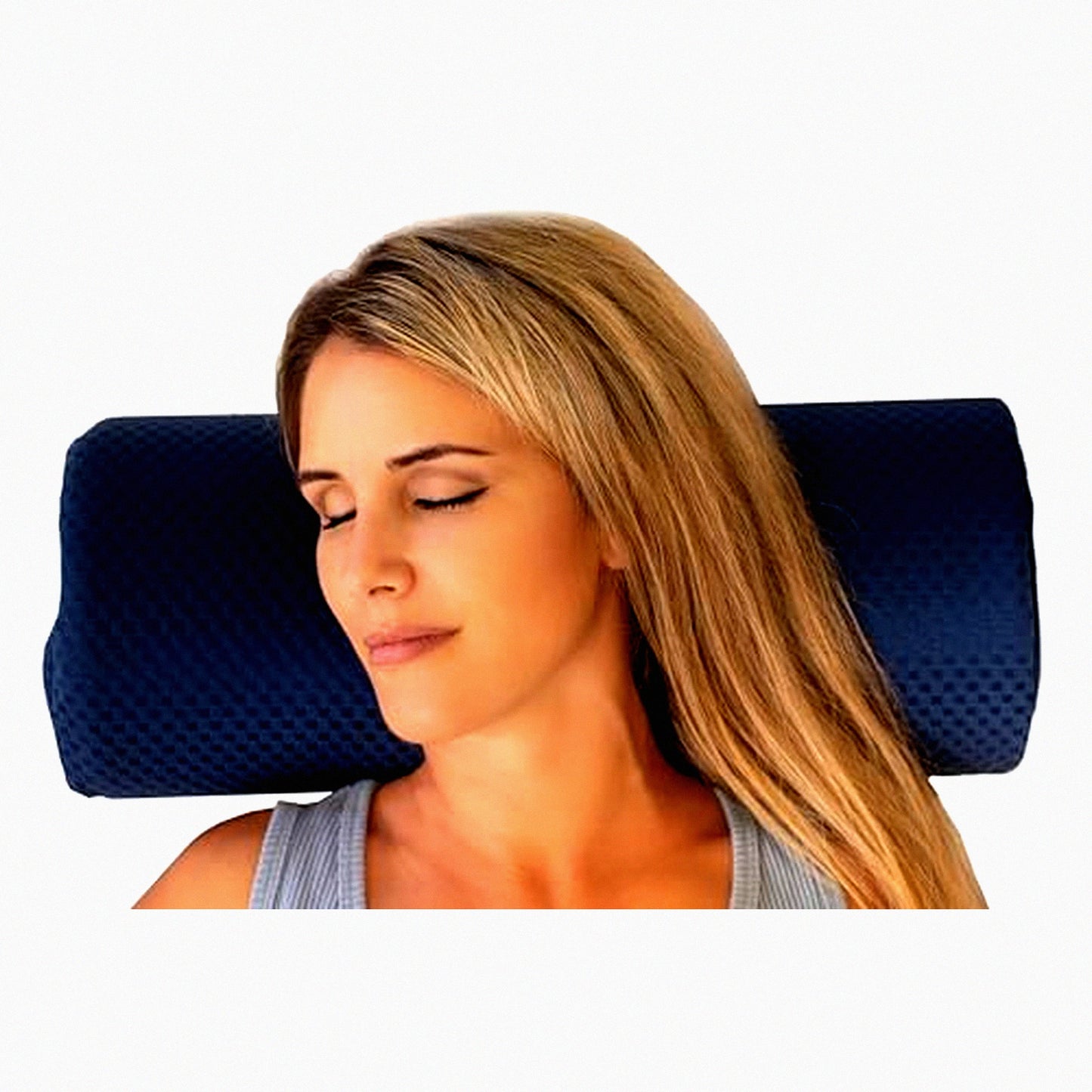 ErgoSupport Memory Foam Half Moon Pillow - Lumbar & Leg Support Set for Lower Back, Knee, and Legs - Bolster Pillow for Ultimate Comfort & Relief