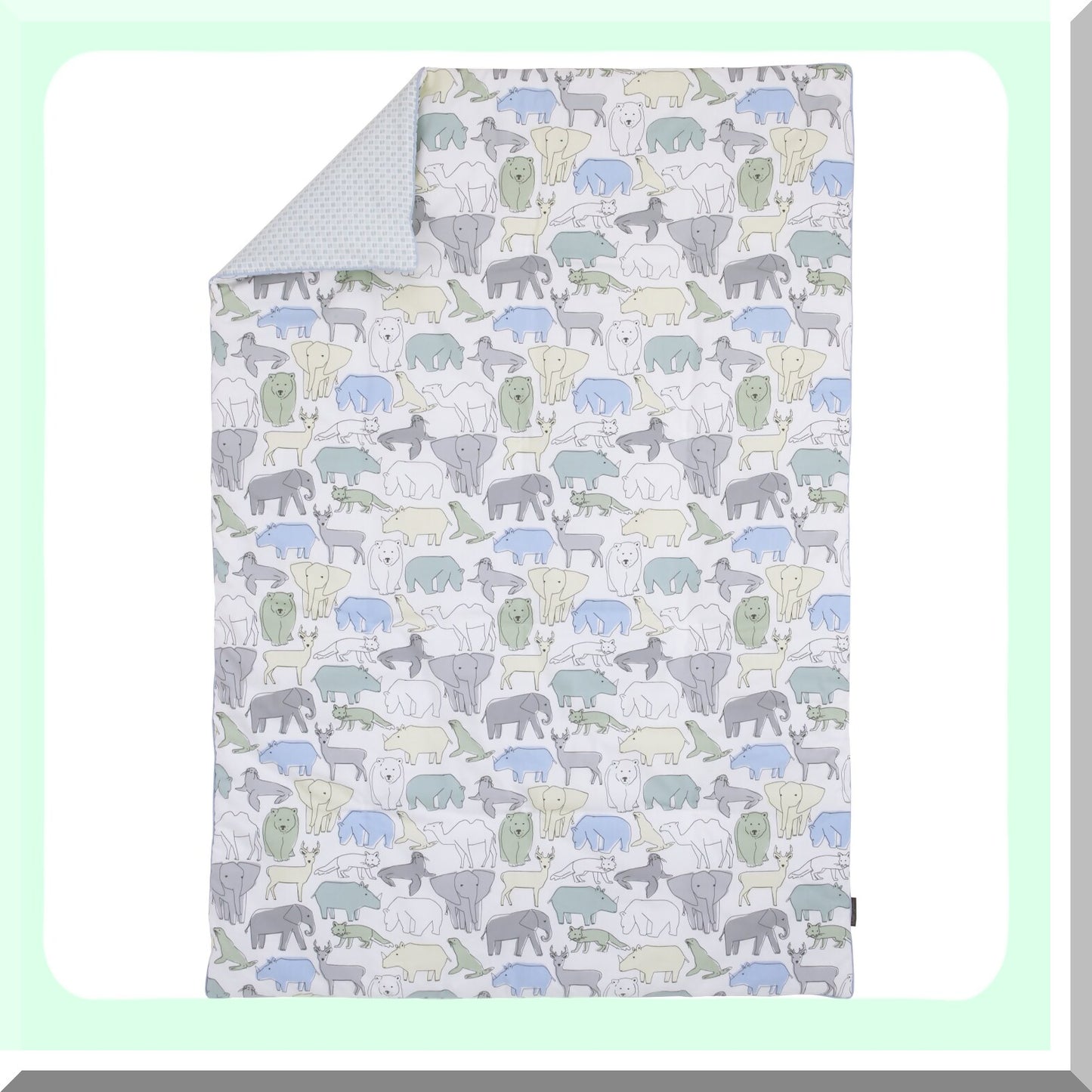 Safari Dream Animal Print Comforter - Aqua/Gray/Green/Yellow - Luxurious Bedding Set for a Wild and Cozy Bedroom Experience