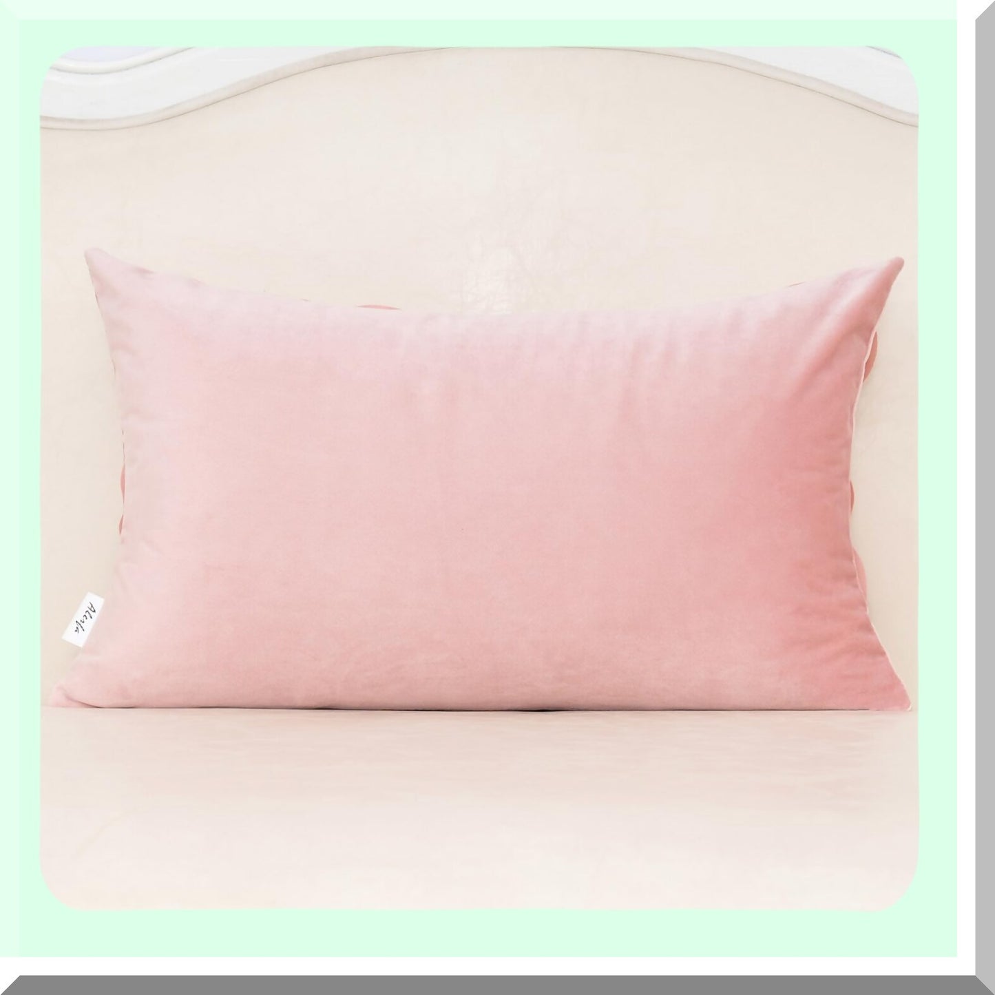 Velvet Floral 3D Leaves Pillowcase - Pink Decorative Cushion Cover for Couch & Bed - Home Decor 12x20 Inches - Living Room Accent Pillow Cover