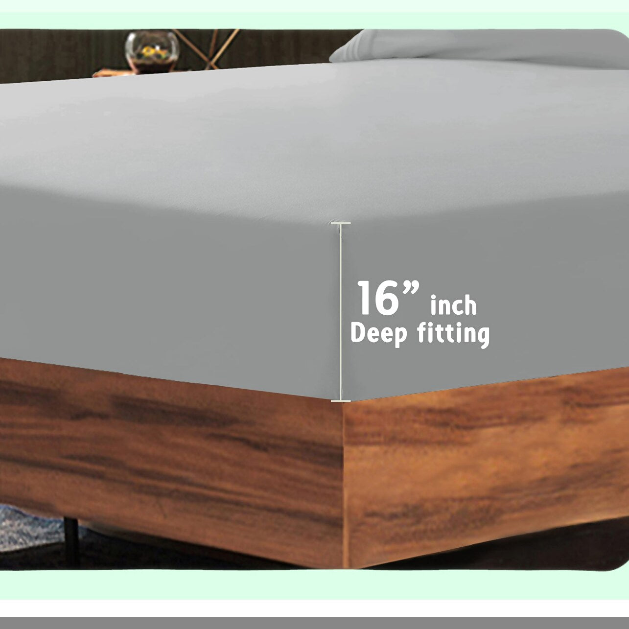 Silver Luxe Microfiber Breathable Sheet Set - Buttery-Smooth Weave, 1500 Premium Hotel Quality, 4-Piece Deep Pocket Bedding Set