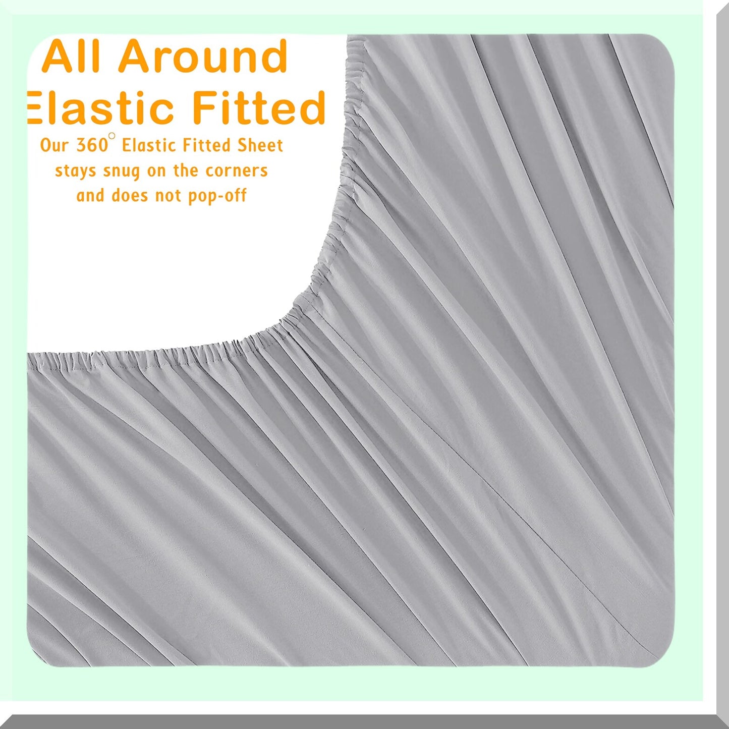 Silver Luxe Microfiber Breathable Sheet Set - Buttery-Smooth Weave, 1500 Premium Hotel Quality, 4-Piece Deep Pocket Bedding Set