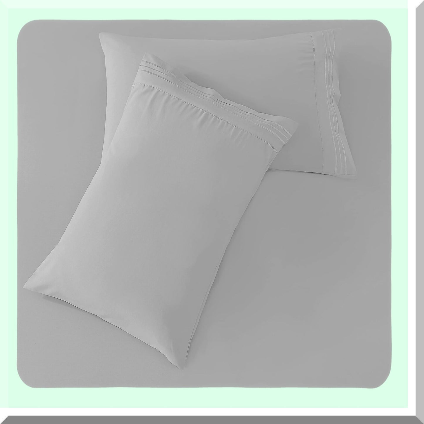 Silver Luxe Microfiber Breathable Sheet Set - Buttery-Smooth Weave, 1500 Premium Hotel Quality, 4-Piece Deep Pocket Bedding Set
