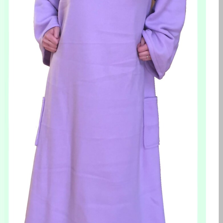 UltraCozy Deluxe Reading Blanket with Sleeves and Pockets for Adults - Super Warm Purple