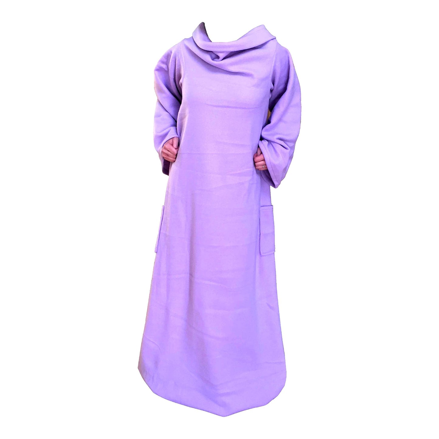 UltraCozy Deluxe Reading Blanket with Sleeves and Pockets for Adults - Super Warm Purple