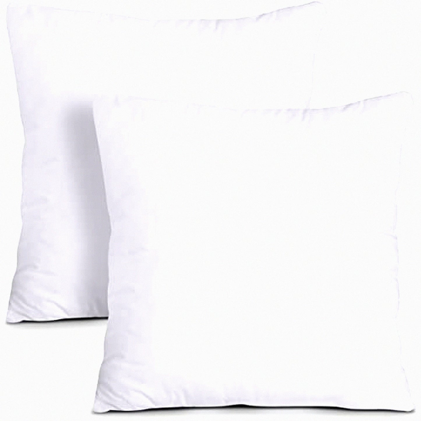 White Comfort Pack - Set of 2 18x18 Throw Pillow Inserts for Bed and Couch - Indoor Decorative Cushions for Home Decor