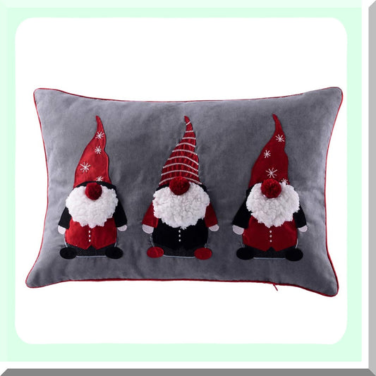 Festive Santa Claus Pillow Covers 12x20 Inches