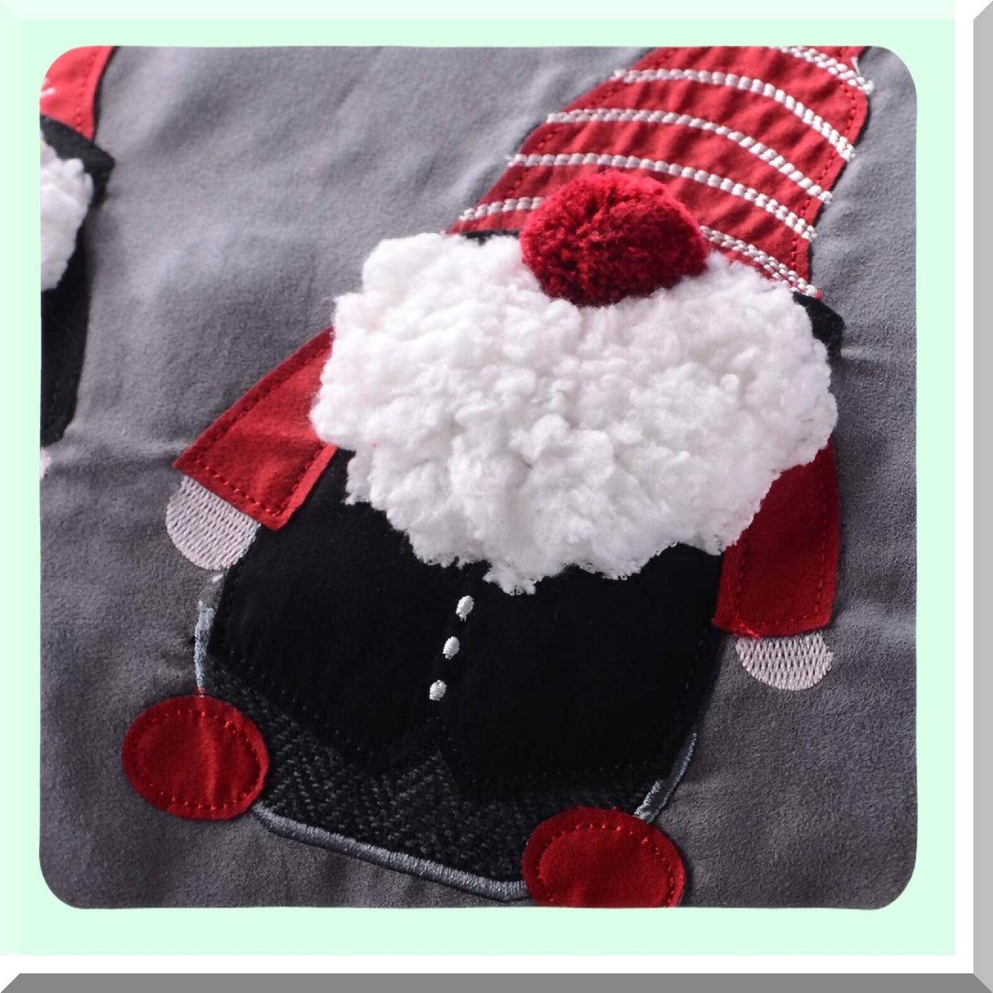 Festive Santa Claus Christmas Decor Pillow Covers - Holiday Home Sofa Bed Room Cushion Cases - 12x20 Inch Merry Throw Pillow