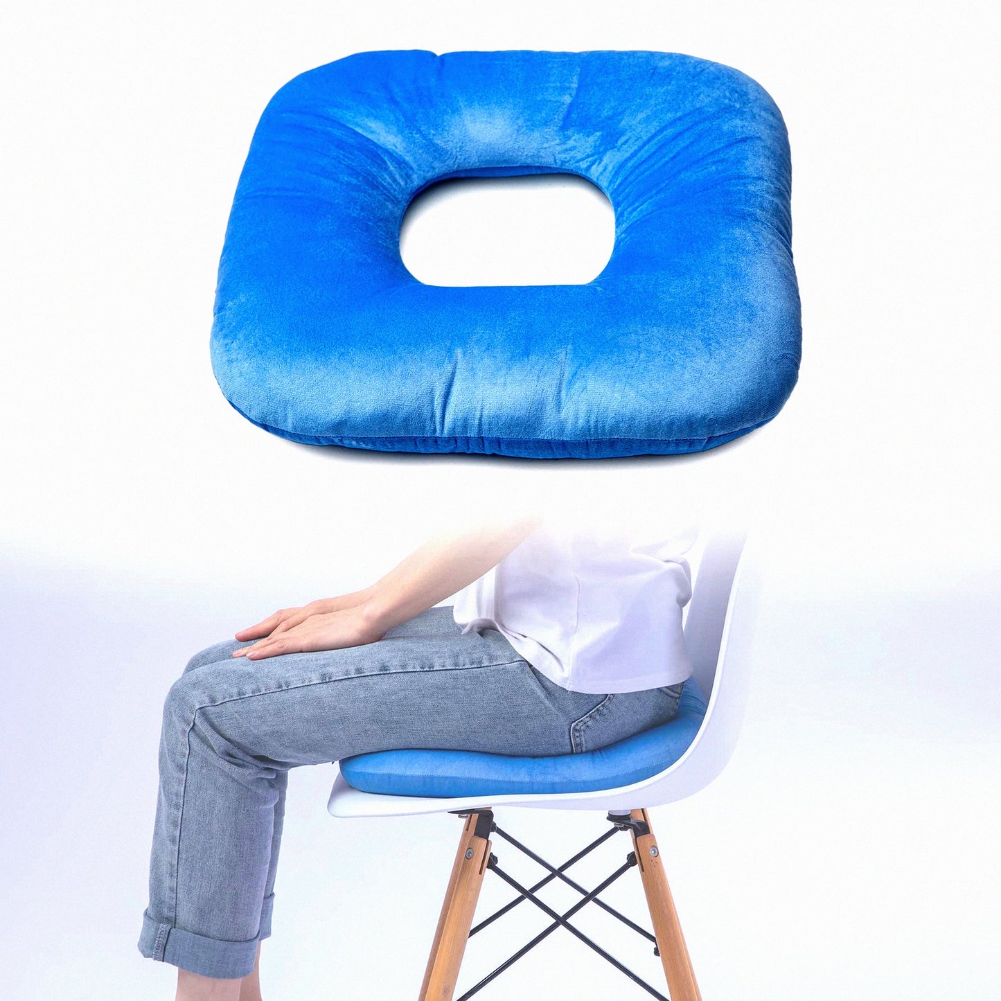 ComfortEase Relief Cushion - Tailbone Pain Relief Pad for Hemorrhoids, Sciatica, Pregnancy, Prostate & Surgery Recovery. Ideal for Office, Travel, Car & Home Sofa.
