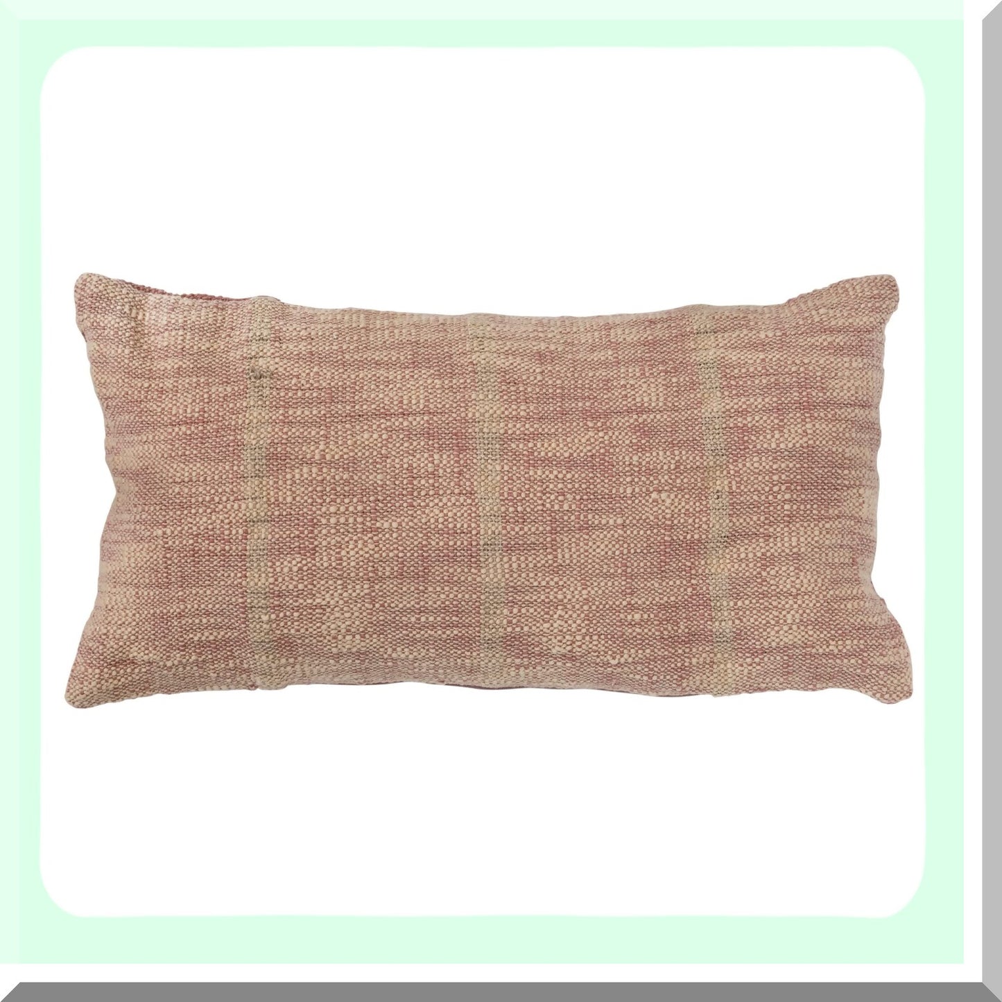 Rustic Cotton Lumbar Pillow - Orange Harvest Blend - Woven Comfort for Home Decor - Rustic Charm for Living Room or Bedroom - Cozy Accent Pillow
