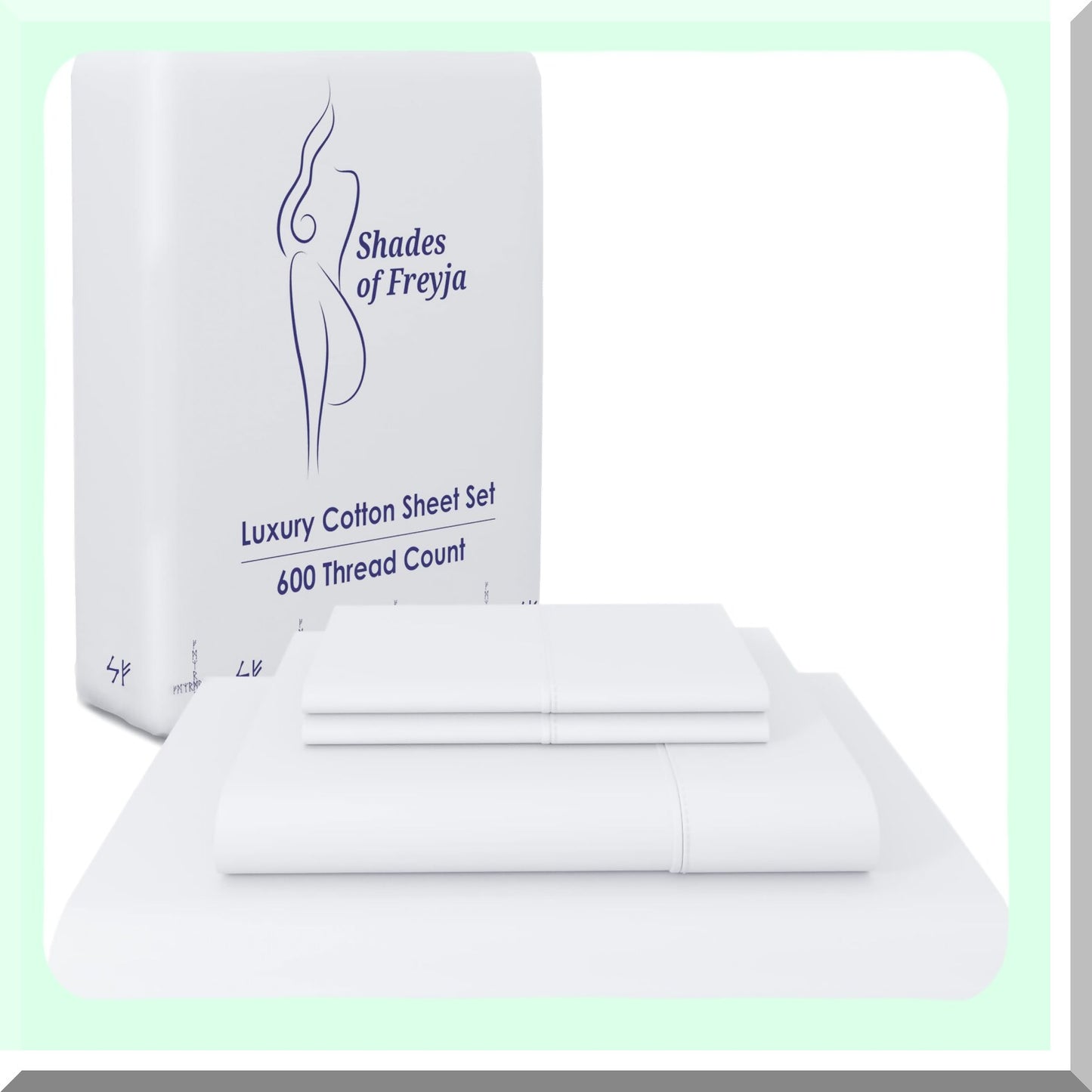 Luxury Sateen Queen Sheet Set - 600 TC 100% Cotton Bedding with Deep Pocket - Premium Hotel Quality Soft & Silky White Sheets - 4-Piece Set