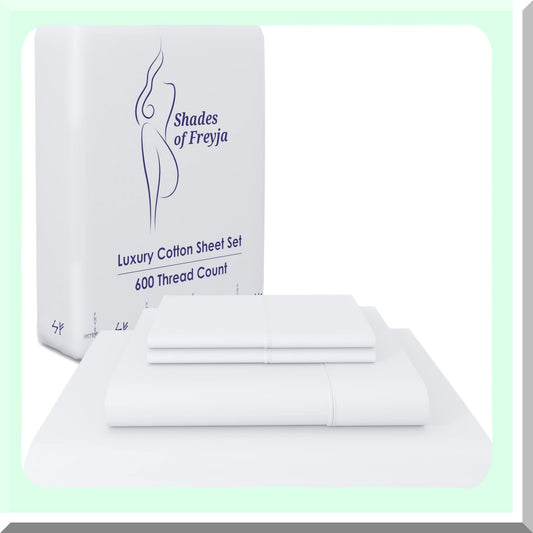 Queen Sheet Set Compatible with 600 TC Cotton Bedding