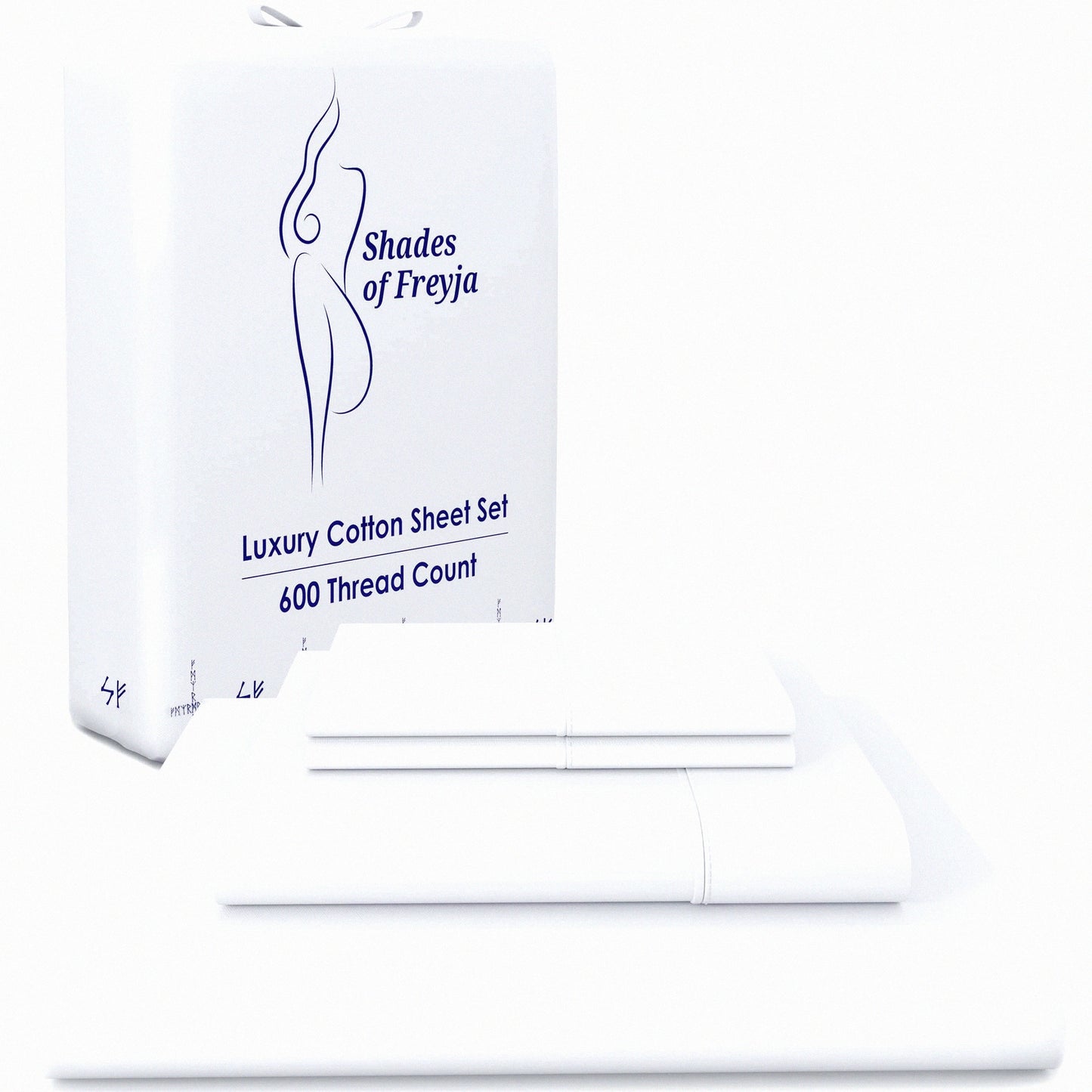 Luxury Sateen Queen Sheet Set - 600 TC 100% Cotton Bedding with Deep Pocket - Premium Hotel Quality Soft & Silky White Sheets - 4-Piece Set