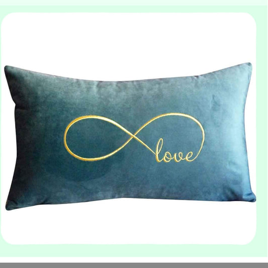 Infinity Love Lumbar Pillow Cover Compatible with 12x20 Inch Cushions